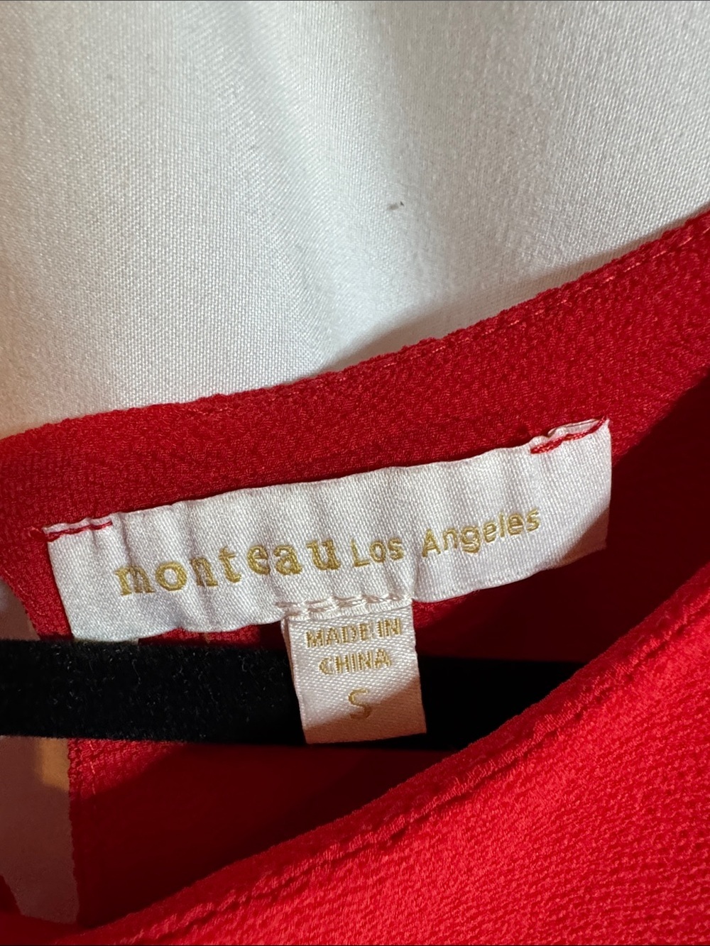 Monteau Red Ruffle Sleeve Camisole - Picture 2 of 4
